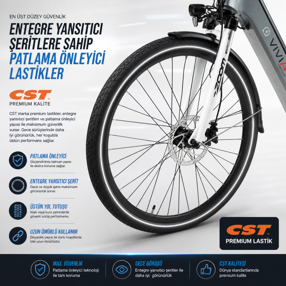 AsVIVA B12 28 Jant Elektrikli Şehir Bisikleti