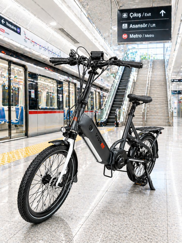 AsVIVA B13M 20 Jant Orta Motorlu Katlanabilir Elektrikli Bisiklet